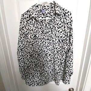 Long Sleeve Printed Blouse
